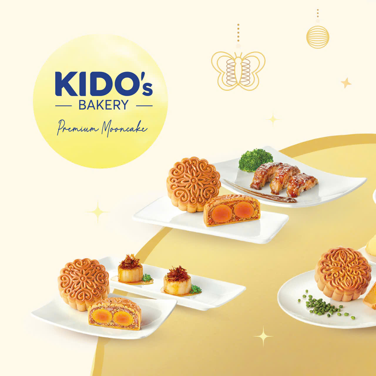 Bánh trung thu KIDO's Bakery 2 trứng muối cắt lát