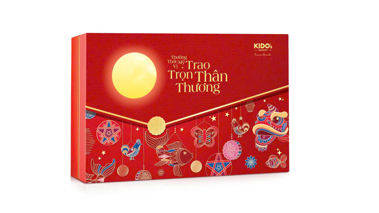 Hộp bánh trung thu Mỹ Vị Như Ý Đỏ CB1 - KIDO's Bakery 2026