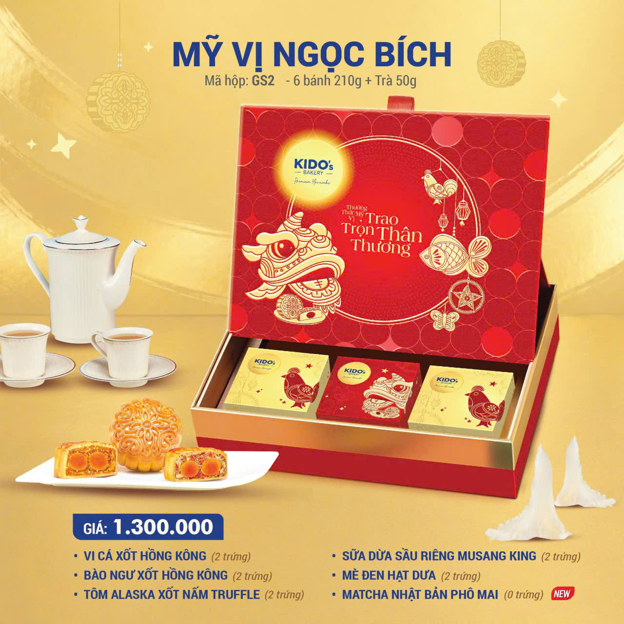 Hộp bánh trung thu Mỹ Vị Ngọc Bích GS2 - KIDO's Bakery 2026